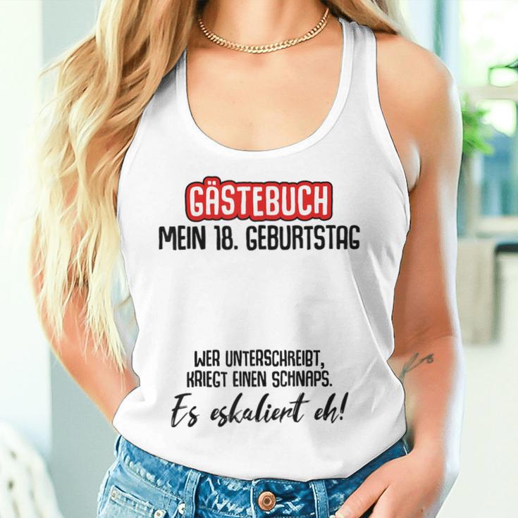 18Th Birthday Boy Girl Party Guest Book Tank Top Frauen Geschenke für Sie