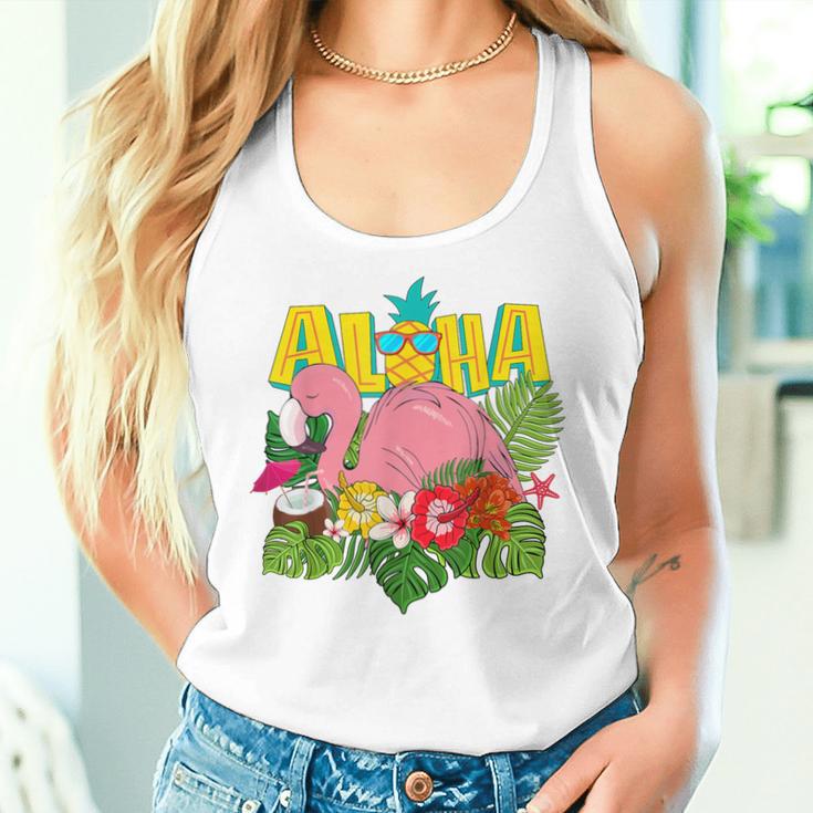 Aloha Hawaii Hawaii-Flamingo Children Nager Girls Toddler Blue Tank Top Frauen Geschenke für Sie