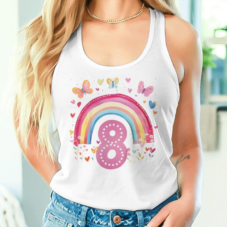 Children's Birthday 8 Girls Rainbow Fairy Eight 8 Years Tank Top Frauen Geschenke für Sie