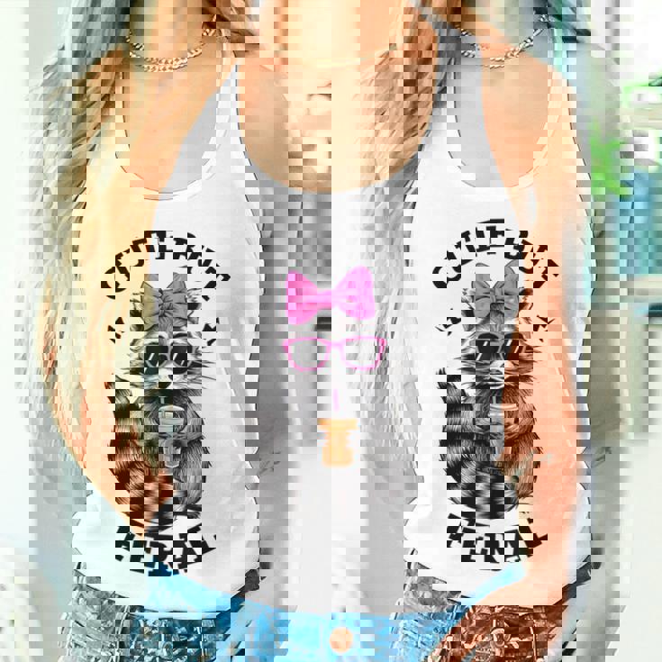 Cute Raccoon with Sunglasses - Colorful Women's Tank Top Gifts for Her