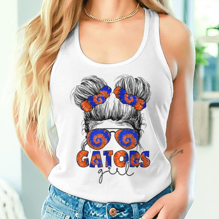Gators Inspirational Gators Girl Messy Bun Women Tank Top Gifts for Her