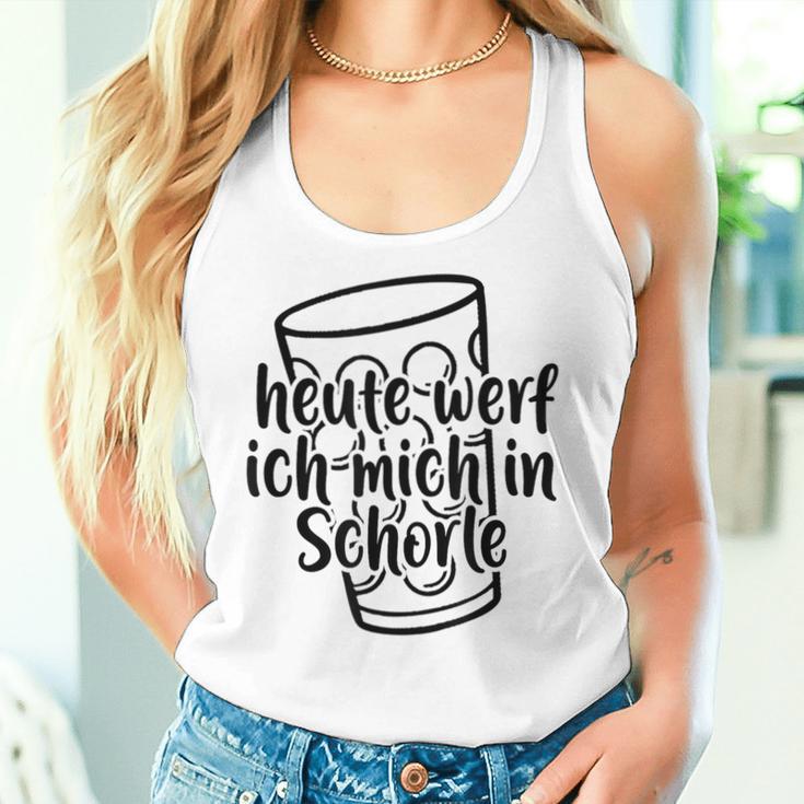 Heute Werf Ich Mich In Schorle Dubbeglas Palatinate Wine Festival Tank Top Frauen Geschenke für Sie