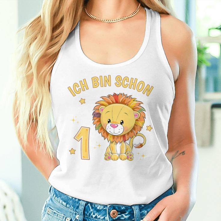 Kinder 1 Jahr Alt 1 Geburtstag Junge Mädchen Niedlicher Löwe Tank Top Frauen Geschenke für Sie