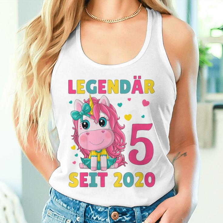 Kinder 5 Geburtstag Einhorn Mädchen 5 Jahre Alt Geburtstag Tank Top Frauen Geschenke für Sie