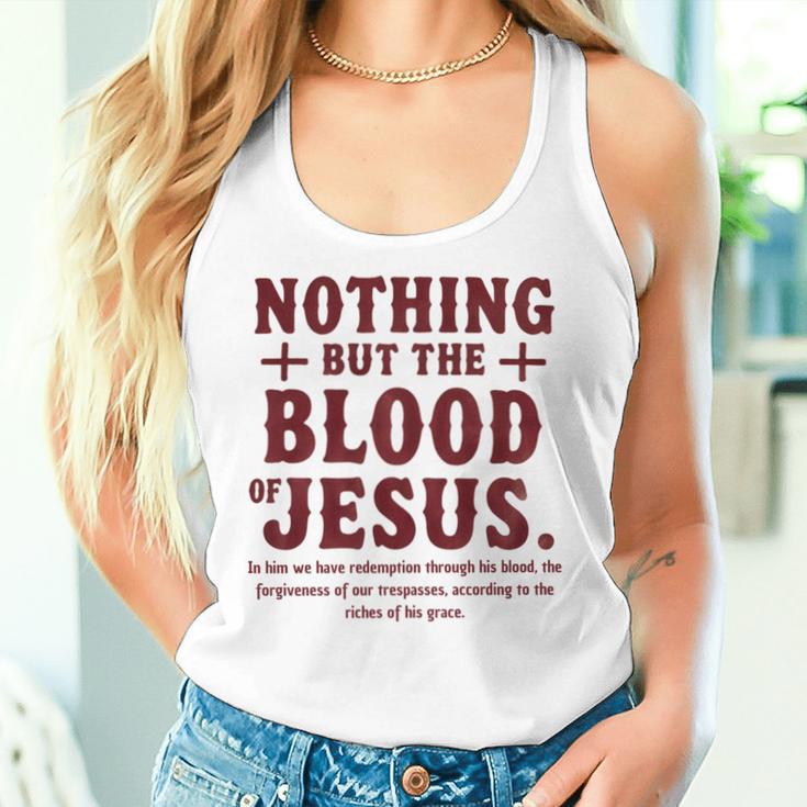 Nothing But The Blood Of Jesus Christian Zitat Tank Top Frauen Geschenke für Sie