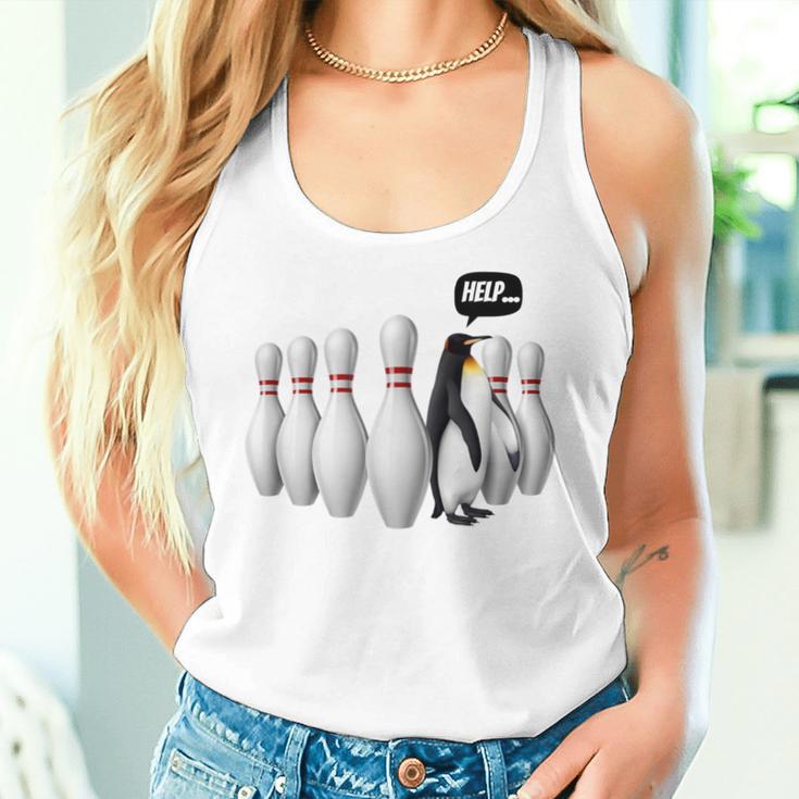 Penguin Pins Bowling Tank Top Frauen Geschenke für Sie