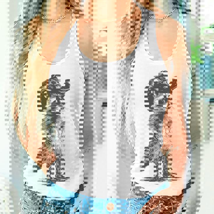 Raccoon Cowboy Graphic Tank Top for Men & Women – Trendy Meme Style Gifts for Her