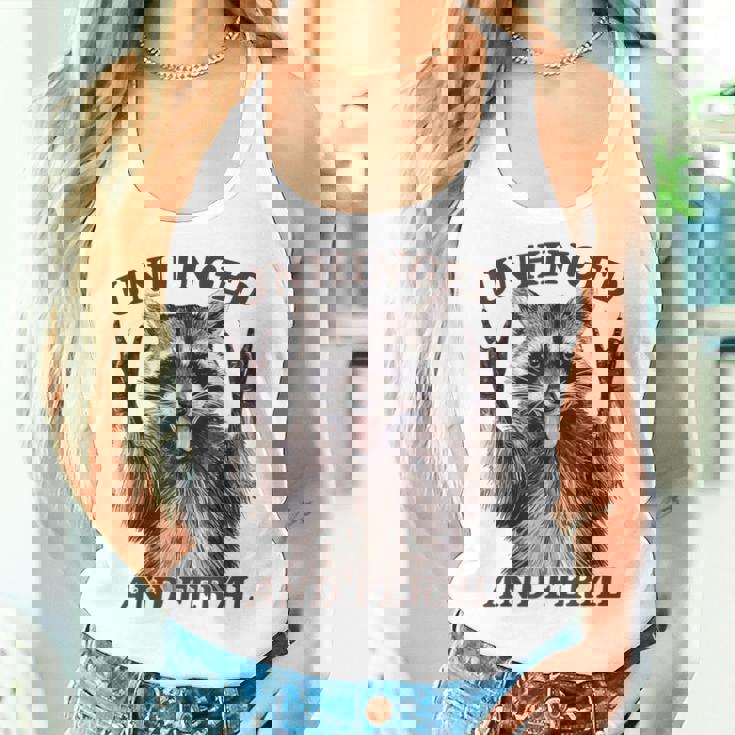 Retro Raccoon Summer Women's Tank Top - Wild & Fun Vibe Gifts for Her