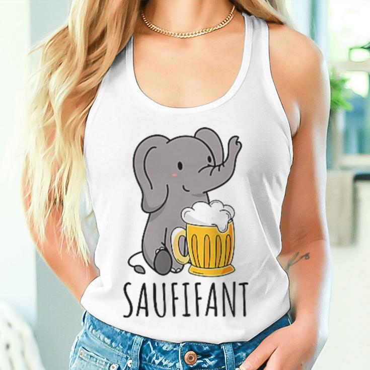 Saufifant Beer Drinker Saufen Party Saying Tank Top Frauen Geschenke für Sie