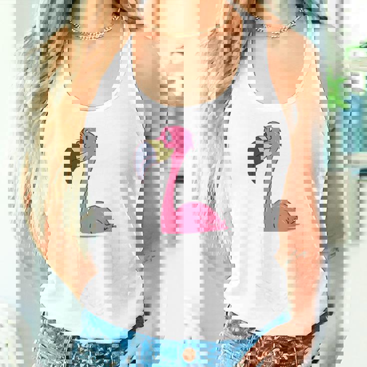 Women's Pink Flamingo In Pocket Tank Top Frauen Geschenke für Sie