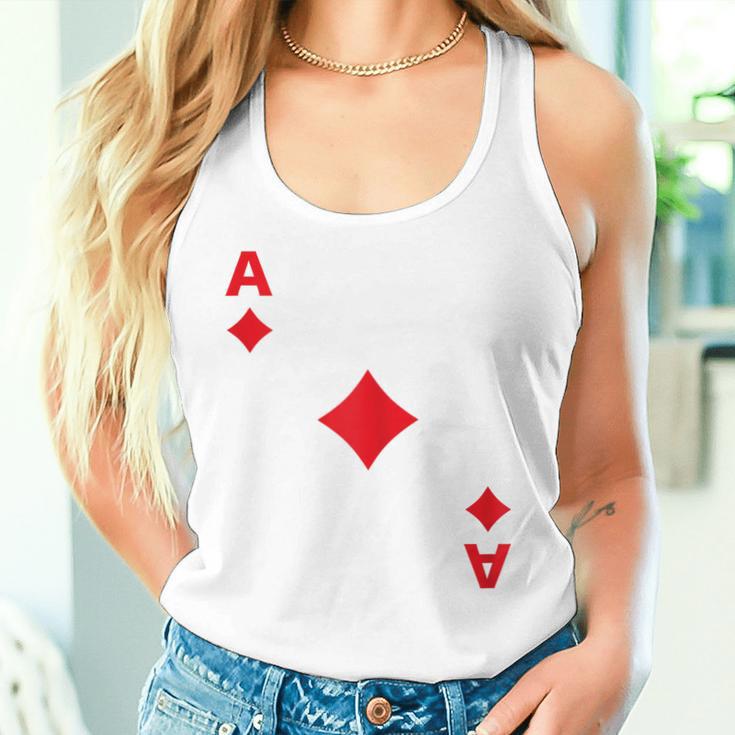 Women's Playing Card Chequered Ace Card Costume Fancy Dress Ass Groups Tank Top Frauen Geschenke für Sie