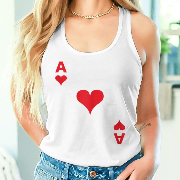 Women's Playing Card Heart Ace Card Costume Fancy Dress Ass Groups Tank Top Frauen Geschenke für Sie