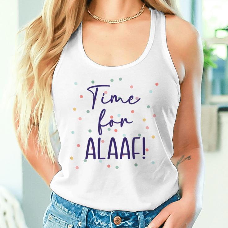 Women's Time For Alaaf Confetti In Heart Fancy Dress Carnival Outfit Tank Top Frauen Geschenke für Sie