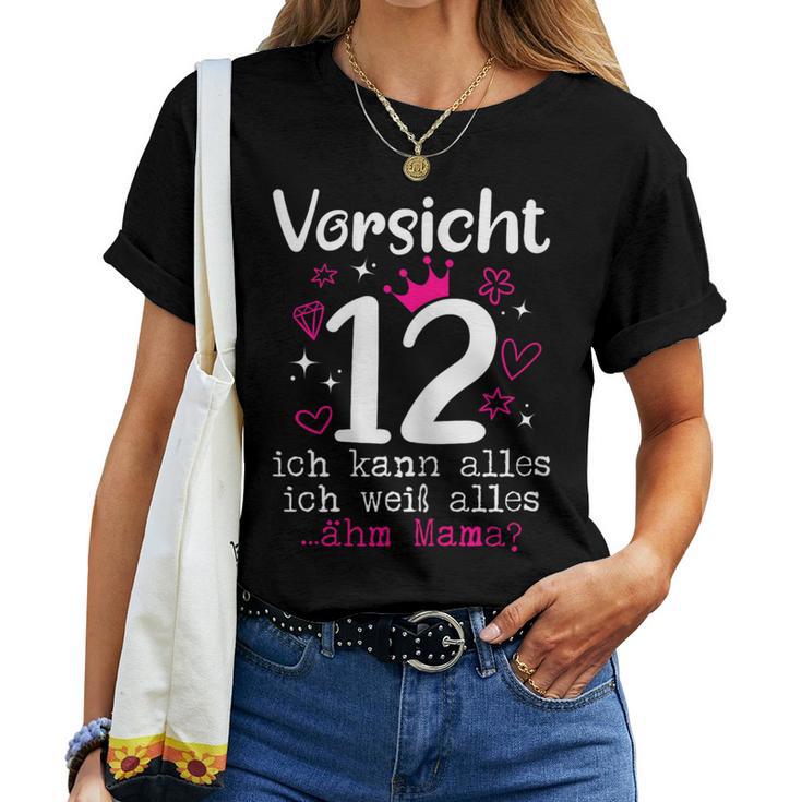 12 Geburtstag Mädchen -Orsicht 12 Jahre Nager T-shirt Frauen