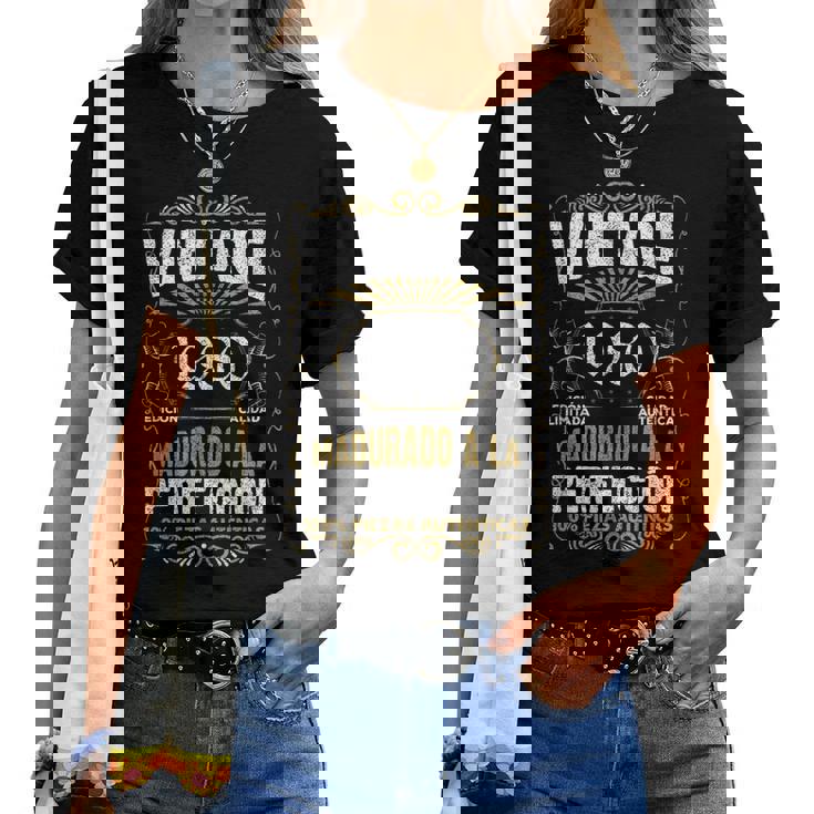 45 Cumpleaños 45 Años Hombre Intage 1980 Regalo Camiseta de mujer