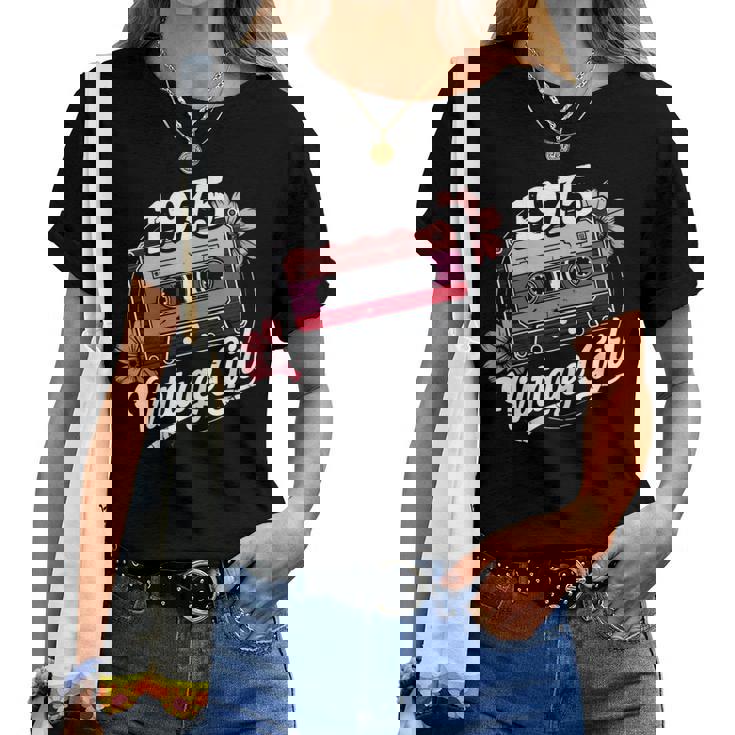 50 Años Intage 1975 Cumpleaños 50 Retro 1975 Camiseta de mujer