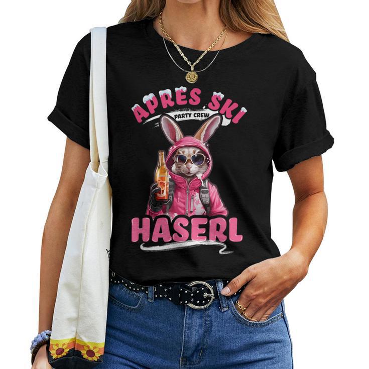 Apres Ski Haserl Rabbit Skihaserl Women's Party Crew T-shirt Frauen