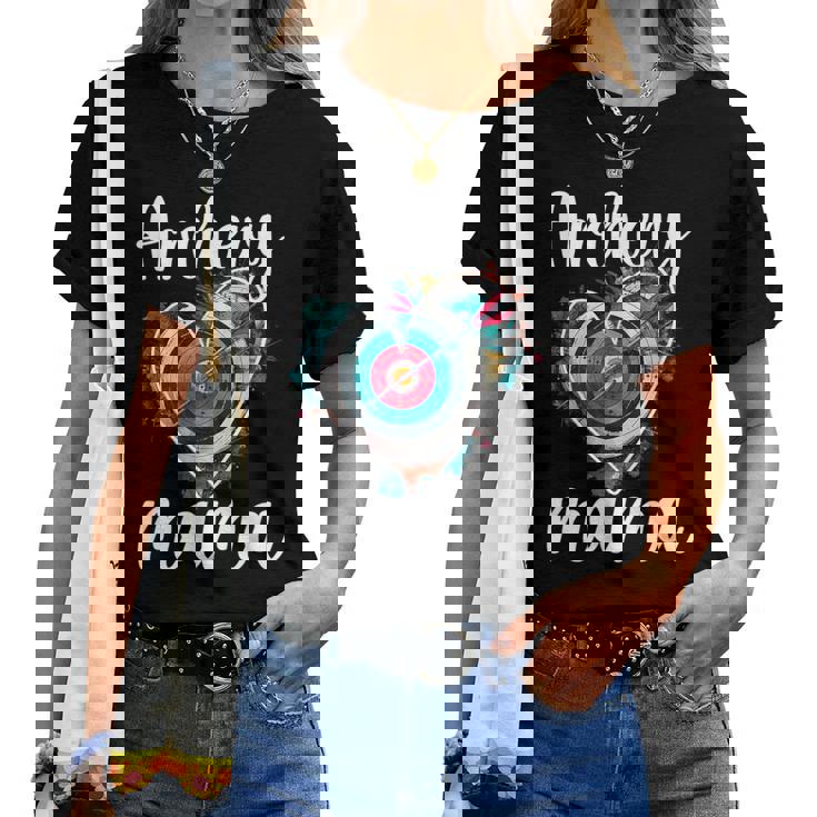 Archery Mama Heart Archery Mom Of An Archer Mother Women T-shirt