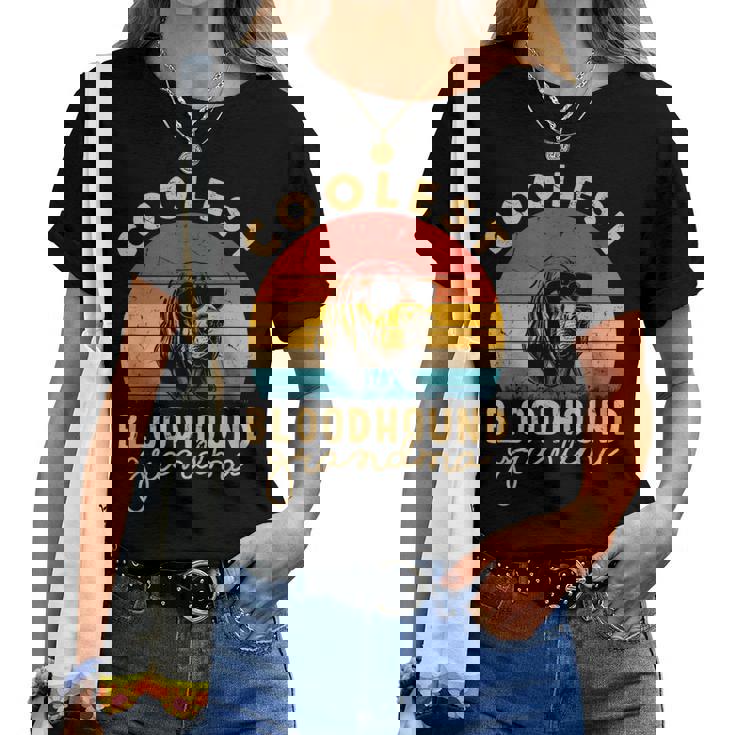 Bloodhound Coolest Grandma For Bloodhound Mom Women T-shirt