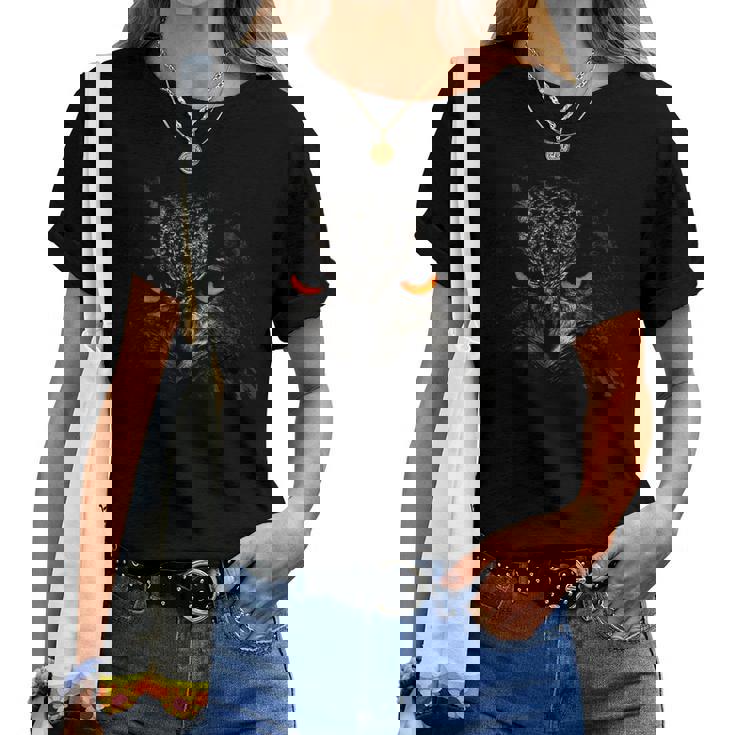 Búho Retro Eye Hombres Es Niños Búho Amantes Camiseta de mujer