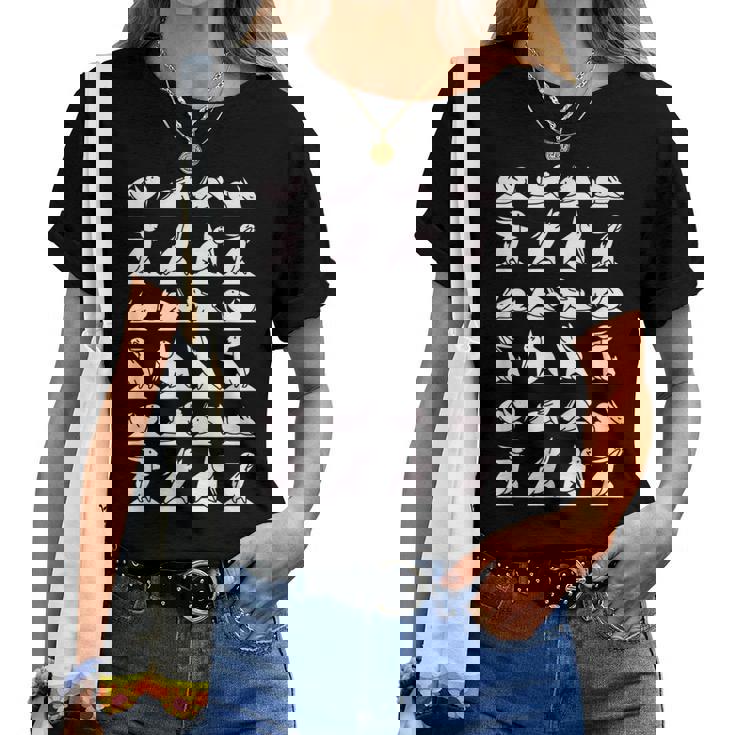 Bunny Yoga Conejitos Ejercicios Deportes Rabbit Fitness Camiseta de mujer