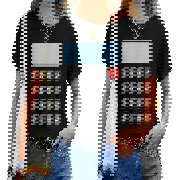 Calculator Costume Carnival Maths Teacher Maths T-shirt Frauen