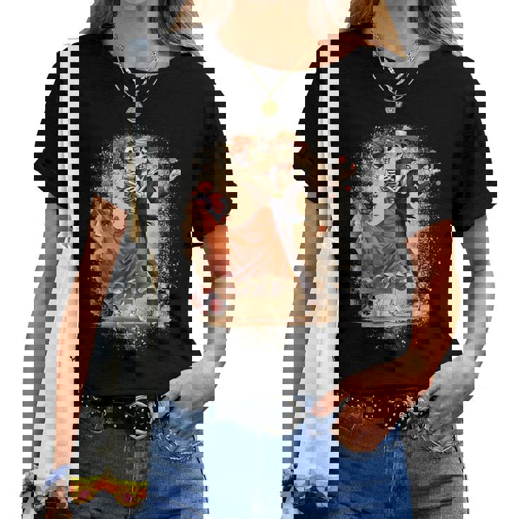 Crâne En Sucre Pour Et Homme Dia De Muertos Catrina Jour Des Morts T-shirt femme