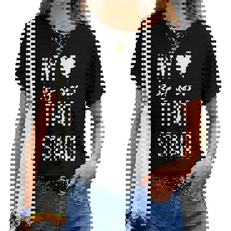 Dance Mom Retro My Heart Is On That Stage Dance Recital Women T-shirt