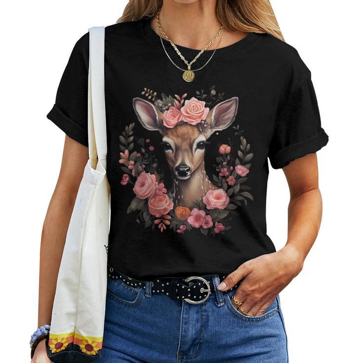 Deer Women's Costume Dirndl Costume With-Neck T-shirt Frauen
