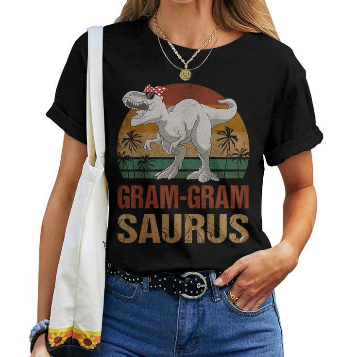 Dinosaur Gram-Gram Saurus Vintage Mother's Day Women T-shirt