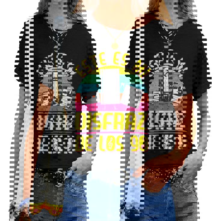 Disfraz Años 90 90S Outfit 90S Costume Niña Cassette Camiseta de mujer