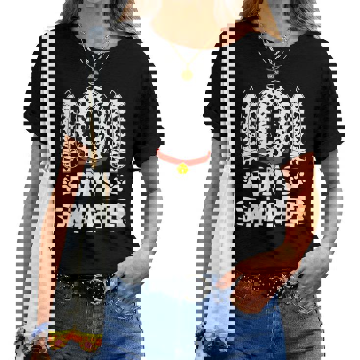 Dog Happy 101 Days School 100 Days Smarter Teacher Student Women T-shirt