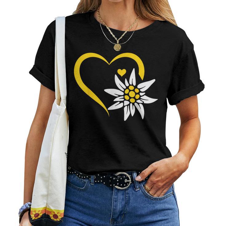 Edelweiss Blumenberg Edelweiss Flowers S T-shirt Frauen
