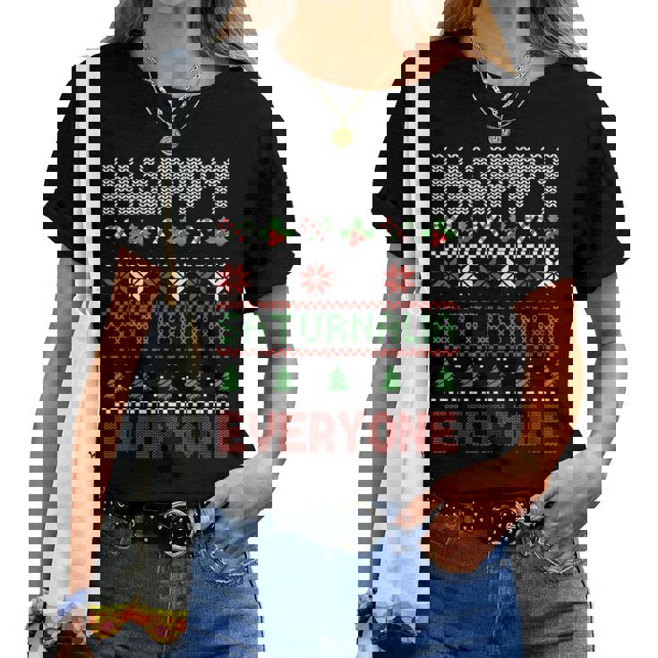 Feo Navidad Feliz Saturnalia Todos La Antigua Roma Camiseta de mujer