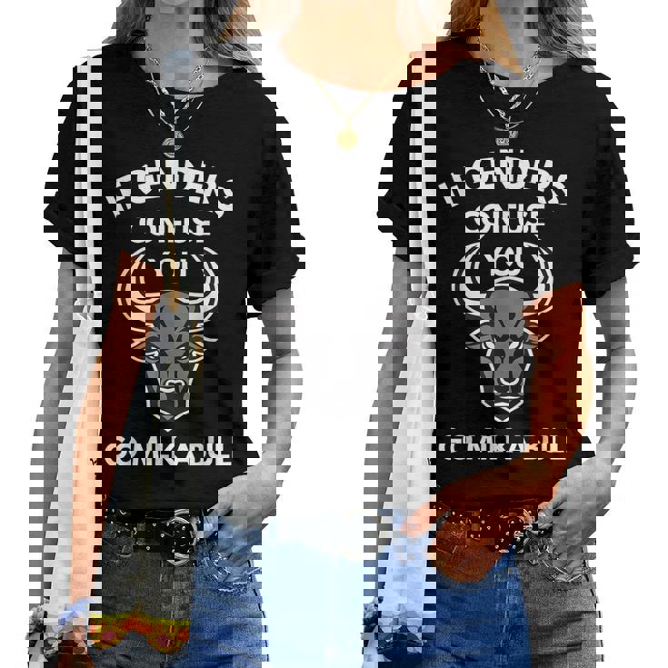 T-shirt Humoristique "If Genders Confuse You Go Milk A Bull" - Style Vintage - Unisexe - Coton