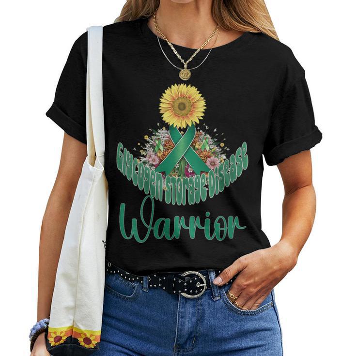 Glucógeno Enfermedad De Almacenamiento Conciencia Girasol Cuello Camiseta de mujer