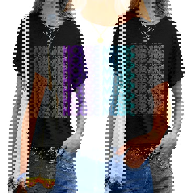 House Musicaporwave Techno House Musique Edm Amoureux Dj T-shirt femme