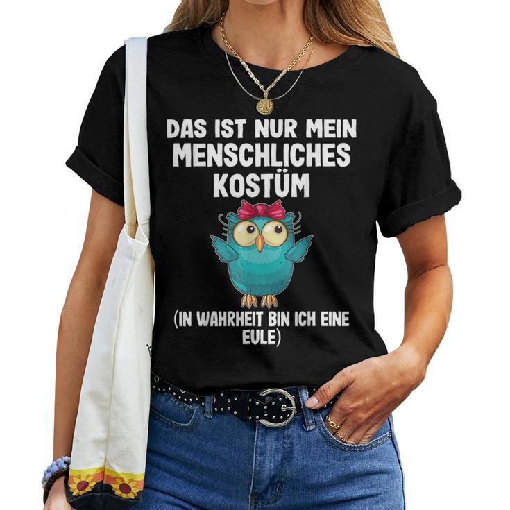 This Is My Human Costume Owl T-shirt Frauen