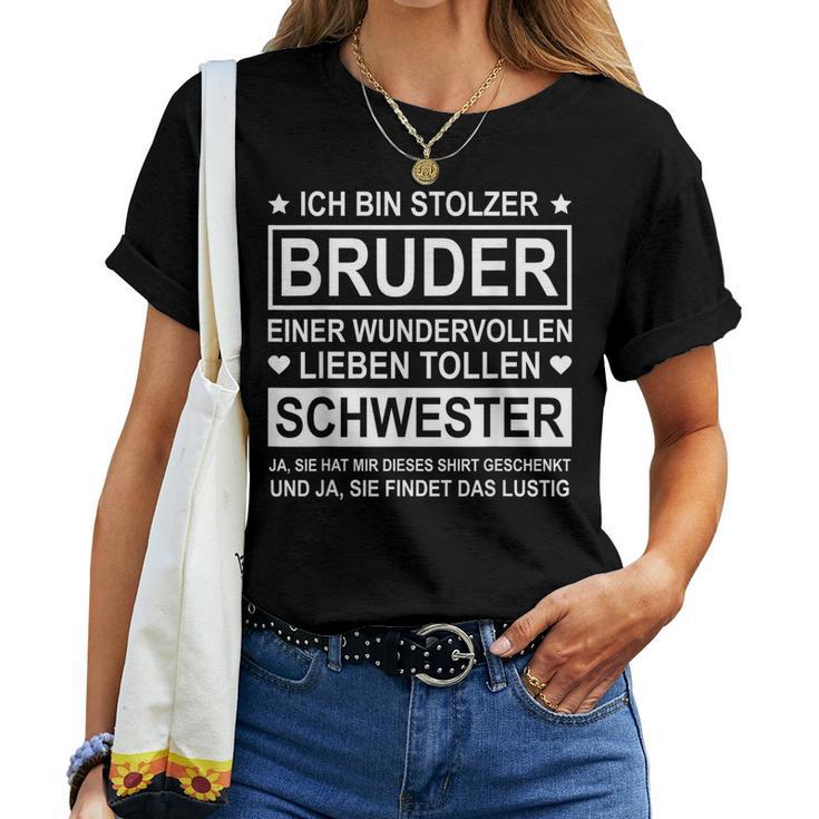 Ich Bin Stolzer Bruder Einer Wundervollen Liebe Schwester T-shirt Frauen