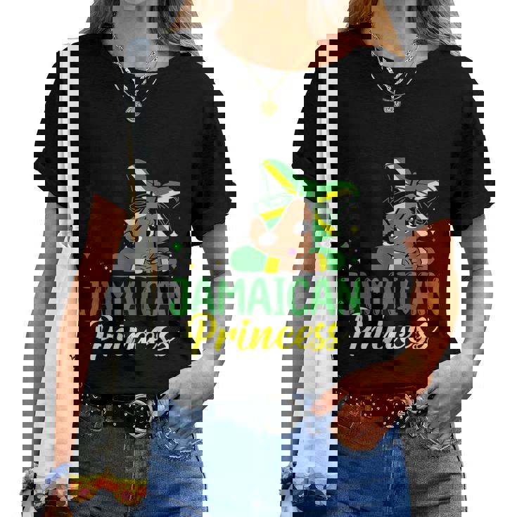 Jamaican Princess Jamaica Girl Melanin Cute Jamaican Flag Women T-shirt Jamaican Princess Jamaica Girl Melanin Cute Jamaican Flag Women T-shirt