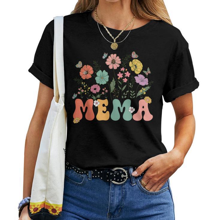 Mema For Grandma Wildflower Floral Women Women T-shirt