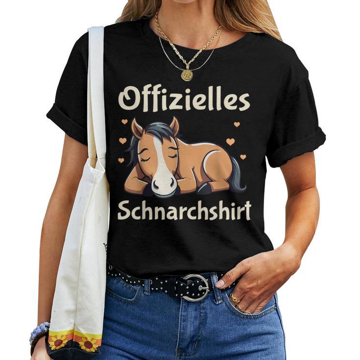 Official Snoring Pyjamas Horse Sleep T-shirt Frauen