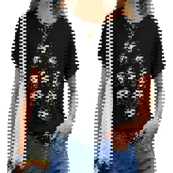 Pandas K-Pop Amusants T-shirt femme