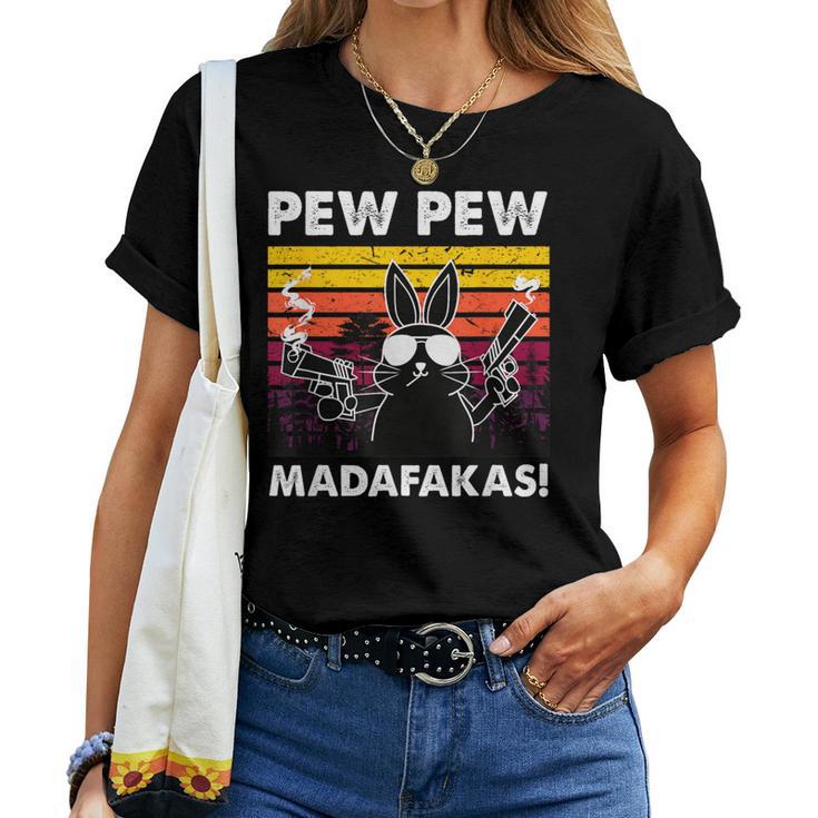 Pew Pew Madafakas Women'sintage Rabbit Crazy Rabbit T-shirt Frauen