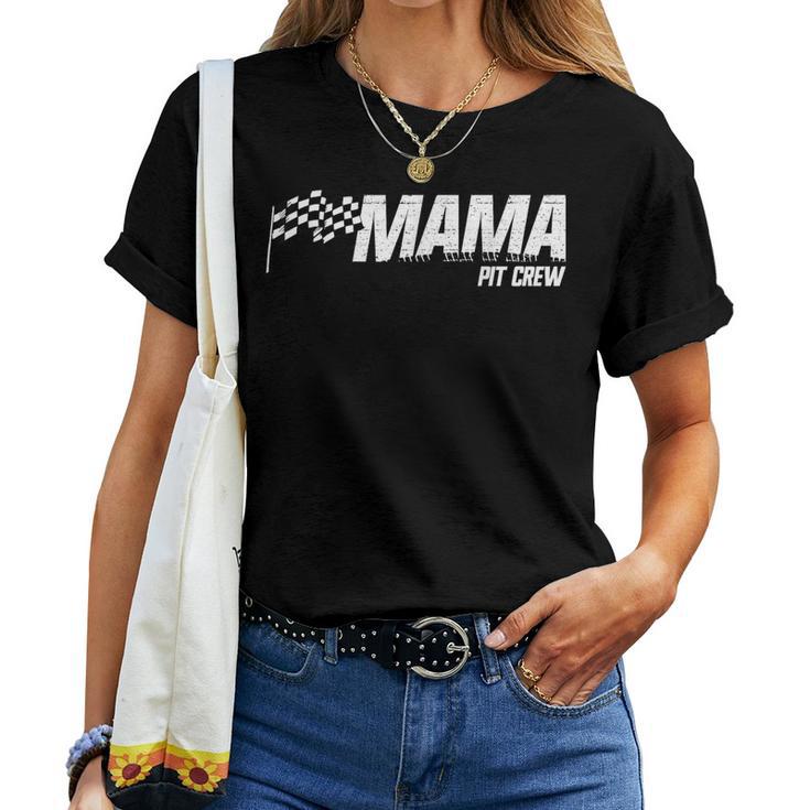 Pit Crew Mama Race Birthday Matching Family Racing Mama Camiseta de mujer