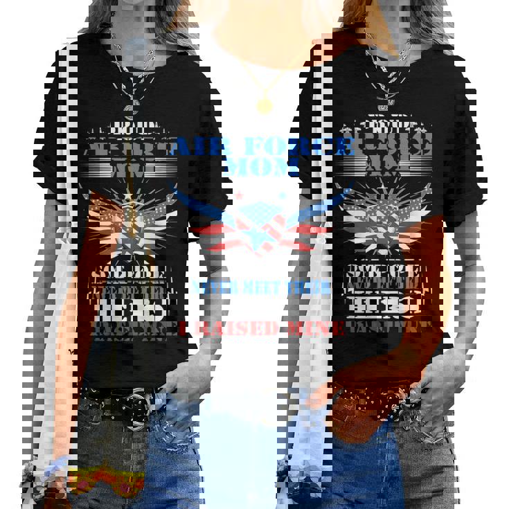 Proud Air Force Mom I Raised Mine Military Mother Women T-shirt