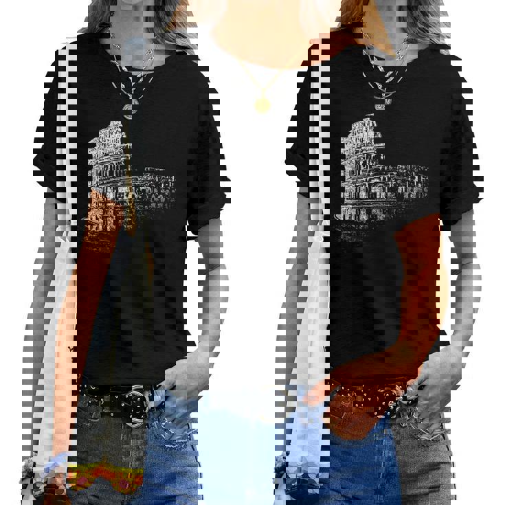 Roma Coliseo Italia Italia Anfiteatro Romano Me Encanta Roma Camiseta de mujer
