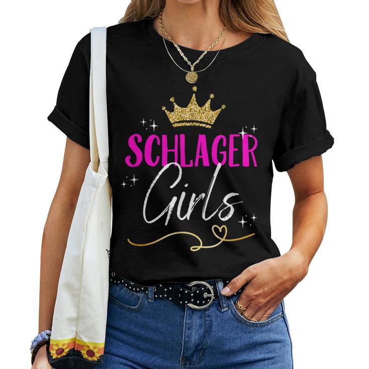 Schlager Girls Schlager Women's Outfit Schlager Party Women's T-shirt Frauen