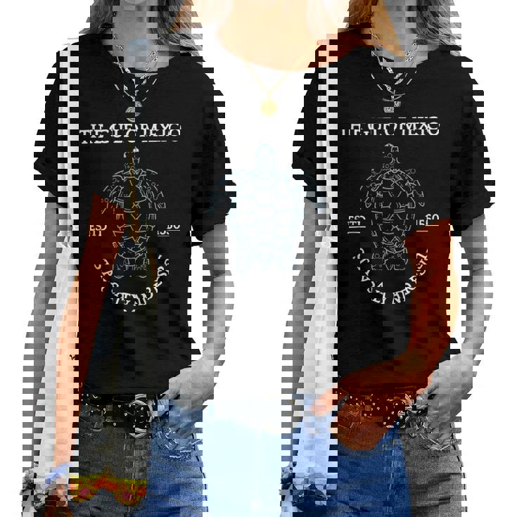 Graphic Sea Turtle Gulf Of Mexico Est 1550 Women T-shirt