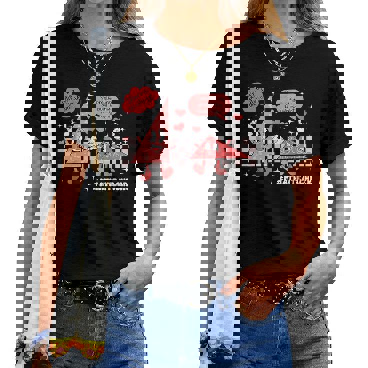 Something About This Feels Right Math Teacher Valentine Day Women T-shirt